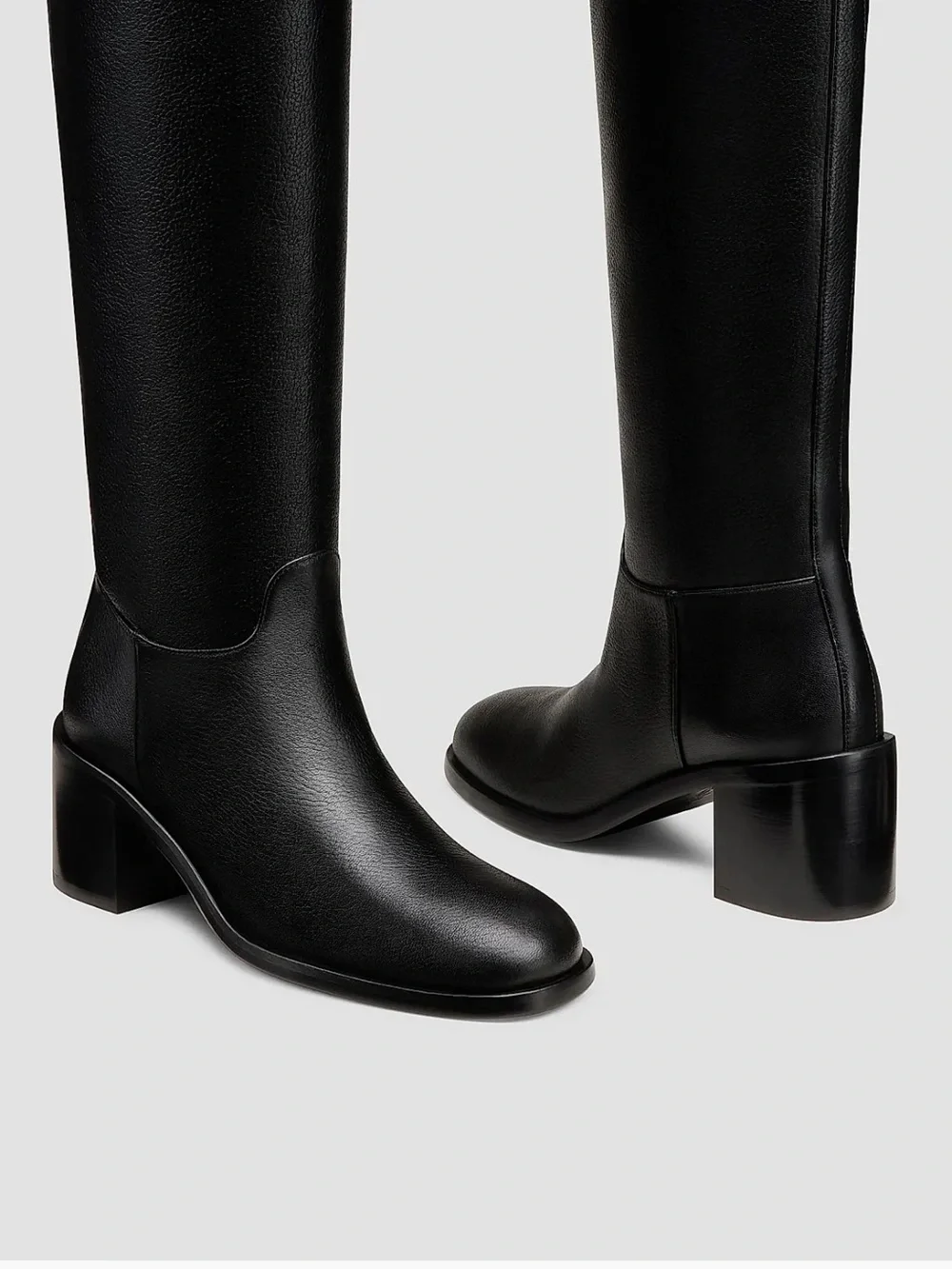 Stuart Weitzman Finn 55MM Leather Knee-High Boots black $795 size 6.5 gently use